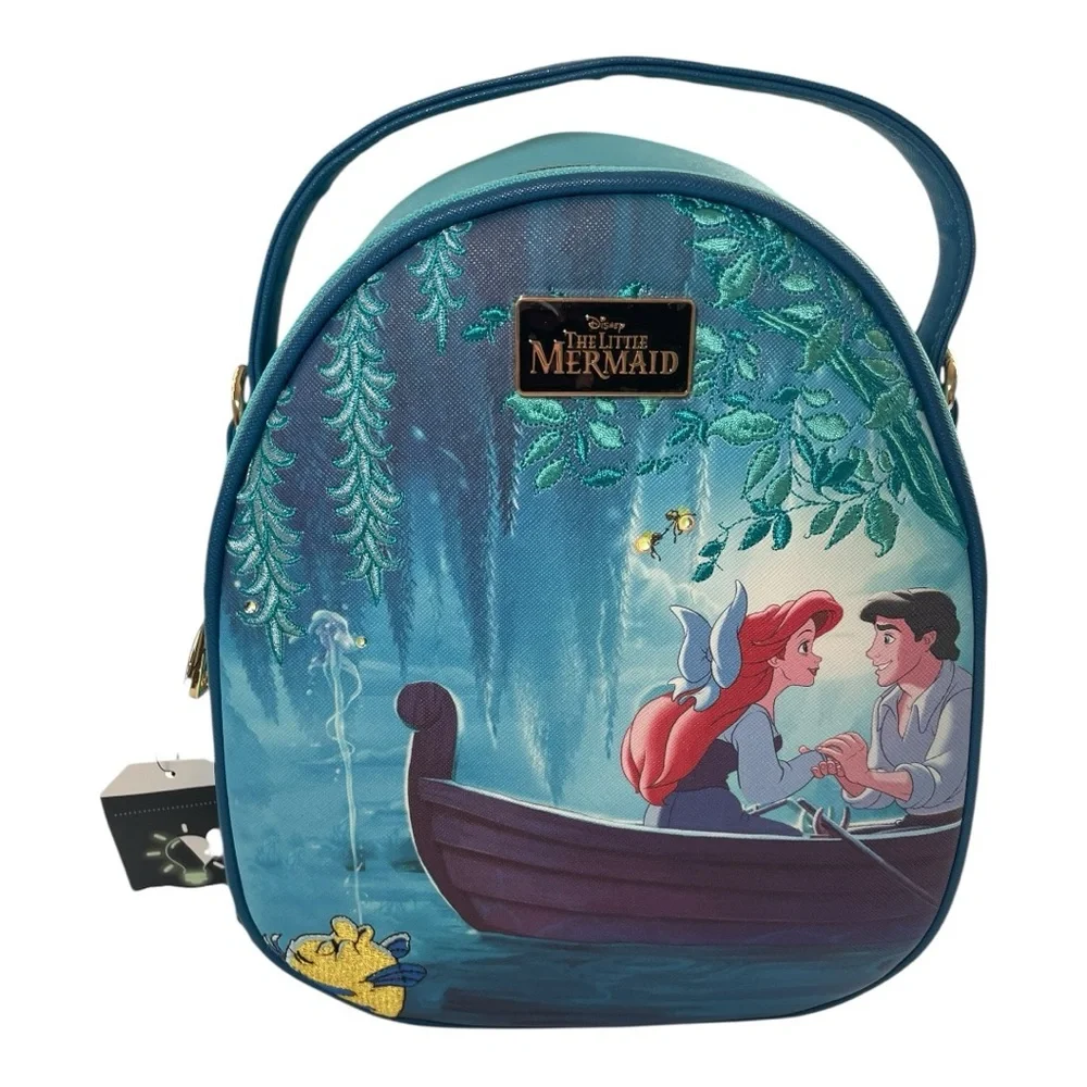 Disney Princess Bioworld Little Mermaid Backpack and Matching Wallet LED Lights - Picture 2 of 11